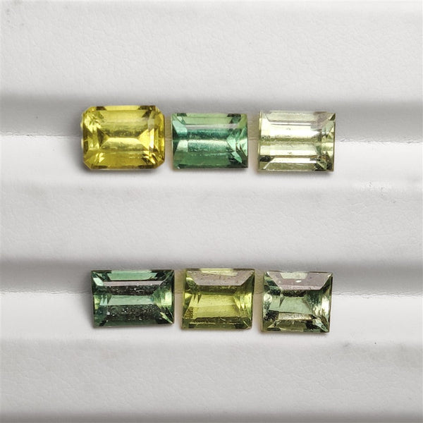 Faceted Fine Green Apatites Lot