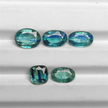 Faceted Rare Bicolor Blue-Green Kyanites Lot