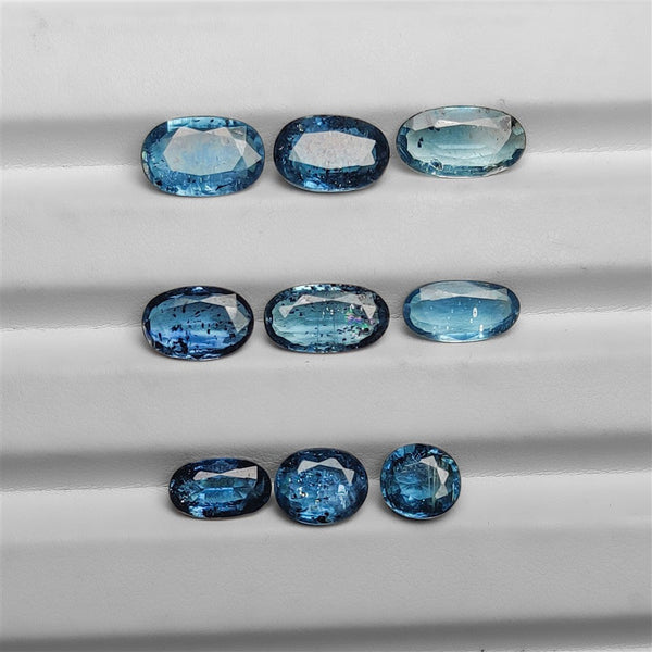 High Grade Faceted Teal Kyanite Lot aka Ocean Kyanite