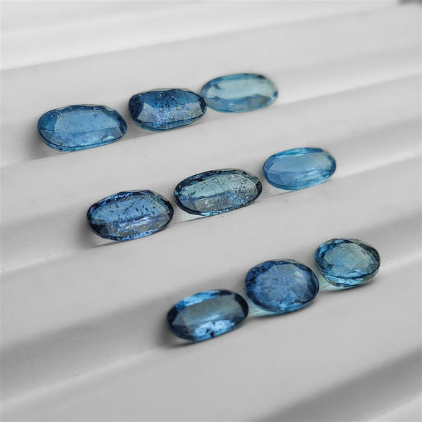 High Grade Faceted Teal Kyanite Lot aka Ocean Kyanite