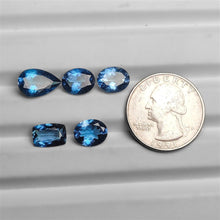 Faceted Clear London Blue Topaz Lot