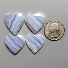 Blue Lace Agate Hearts Lot