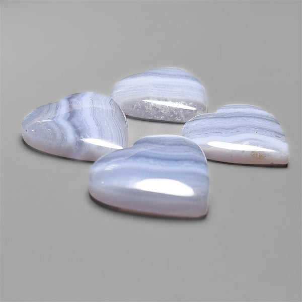 Blue Lace Agate Hearts Lot