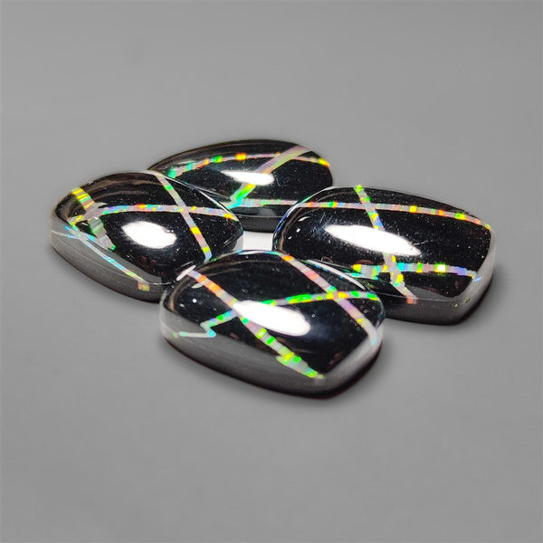 Bello Opal Inlay In Black Onyx Doublets Lot