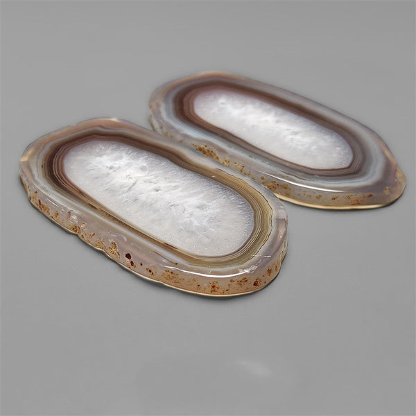 Botswana Agate Slice Pair