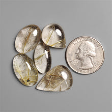Golden Rutilated Quartz Cabochons Lot