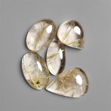 Golden Rutilated Quartz Cabochons Lot