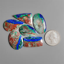 Morenci Azurite Malachite in Matrix Cabochons Lot