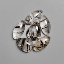 Black Tourmaline In Quartz Cabochons Lot