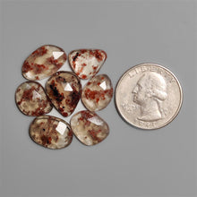 Rose Cut Garnet In Quartz Lot