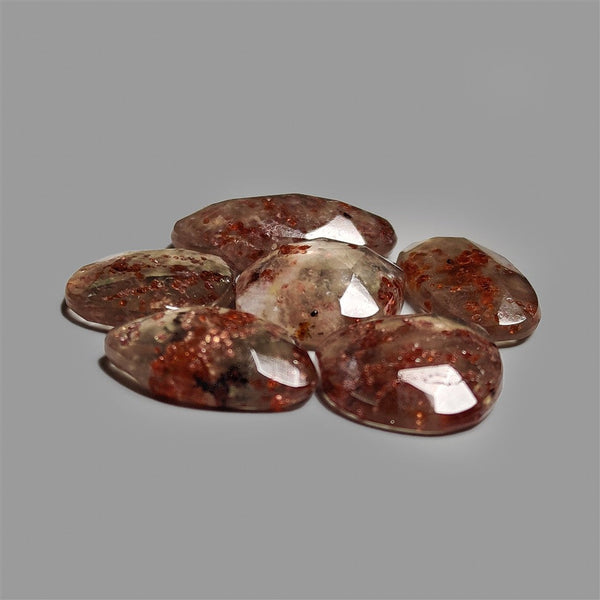 Rose Cut Garnet In Quartz Lot