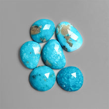 Rose Cut Morenci Turquoise With Pyrite Inclusion Lot