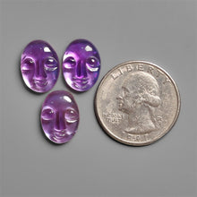 Handcarved Amethsyt And Mother Of Pearl Doublet Moonface Lot