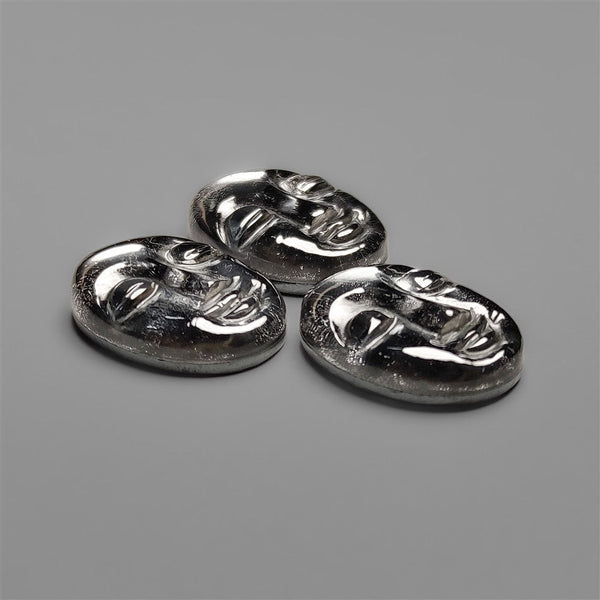 Himalayan Quartz And Hematite Doublet Moonface Lot