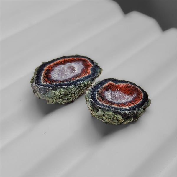 Tabasco Baby Geode Druzy Pair