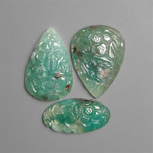 Mughal Carved Gemmy Aqua Chrysoprase Lot