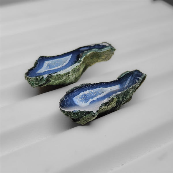 Tabasco Baby Geode Druzy Pair