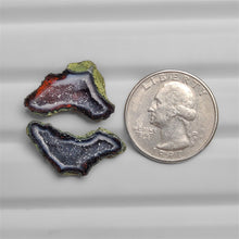 Tabasco Baby Geode Druzy Pair