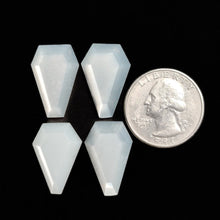 Step Cut White Moonstone Coffins Lot