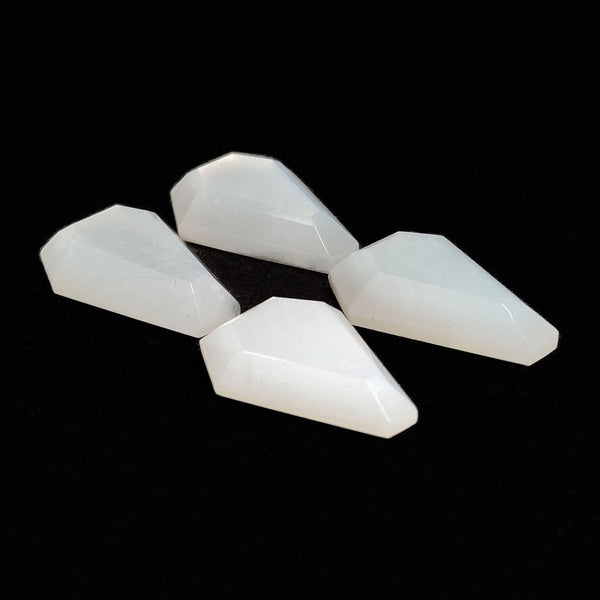 Step Cut White Moonstone Coffins Lot