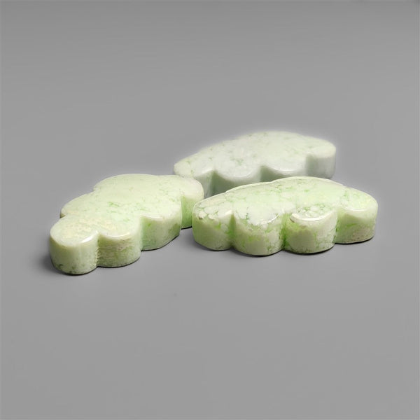 Handcarved Lemon Chrysoprase Clouds Lot