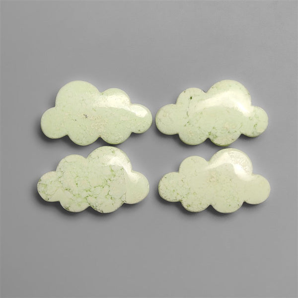 Handcarved Lemon Chrysoprase Clouds Lot