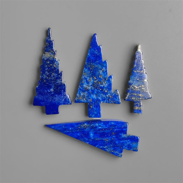 Lapis Lazuli With Pyrite Tree Carving Lot (Handcarved)