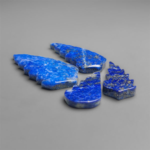 Lapis Lazuli With Pyrite Tree Carving Lot (Handcarved)
