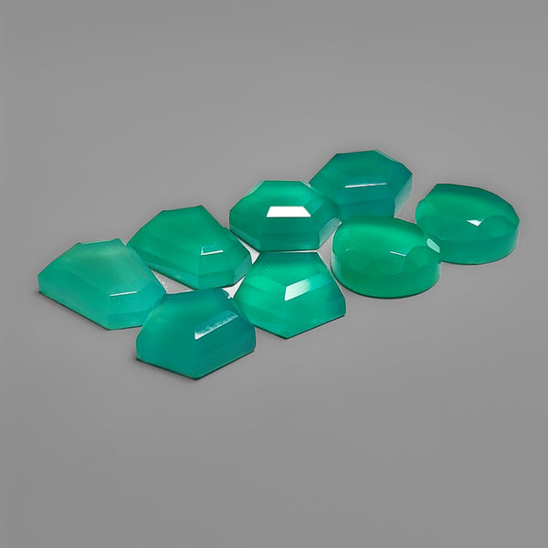 Step Cut Chrome Chalcedony Lot