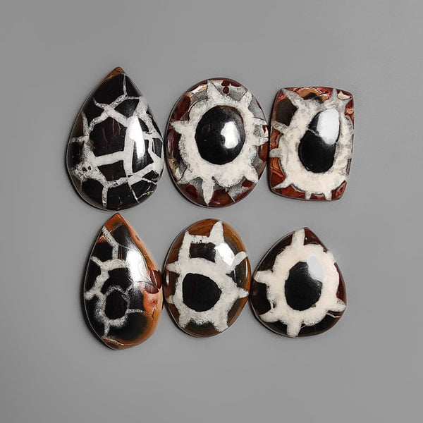 Black Septarian Cabochons Lot-4552 | Gemstone for sale
