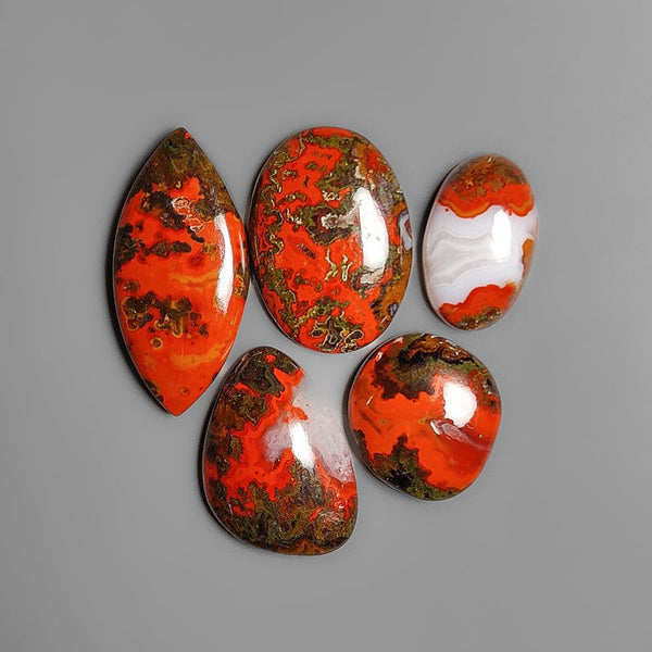 Moroccan Seam Agate Cabochons Lot-4554 | Gemstone for sale