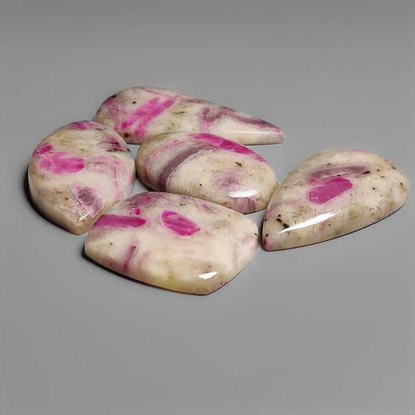 Ruby in Quartz Large Cabochons Lot