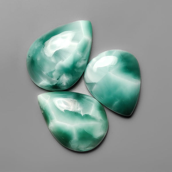 Hemimorphite Glass Cabochons Lot-4572 | Gemstone for sale