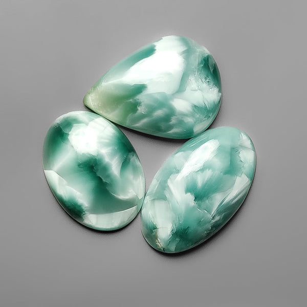 Hemimorphite Glass Cabochons Lot-4573 | Gemstone for sale