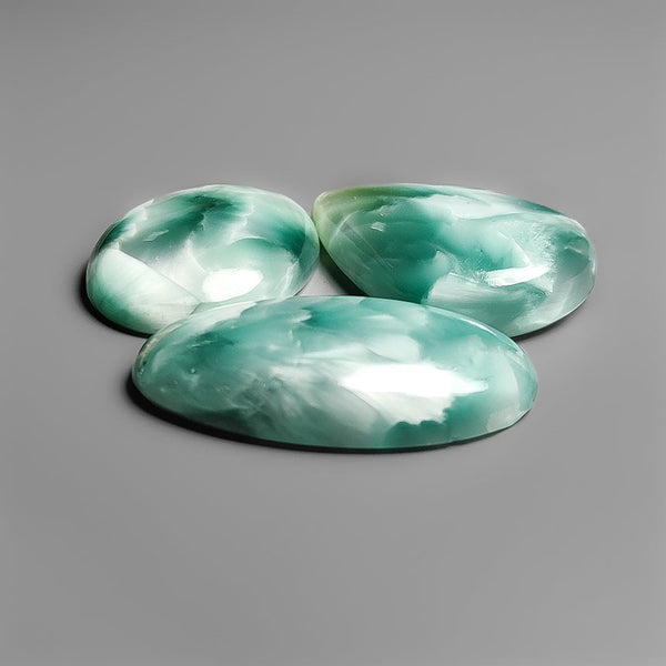 Hemimorphite Glass Cabochons Lot