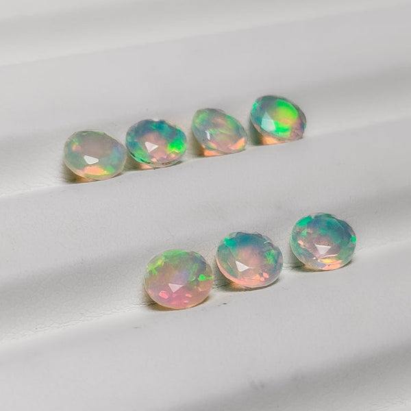 AAA Faceted Ethiopian Welo Opal Calibrated Rounds Lot