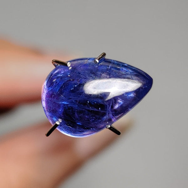 High Grade Gemmy Tanzanite Cabochon Rare Deep Blue Violet Natural-4600 | Gemstone for sale