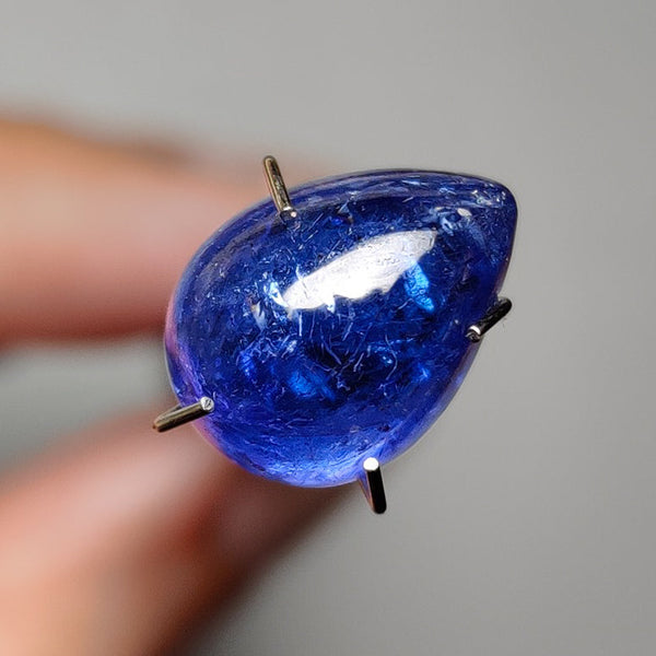 High Grade Gemmy Tanzanite Cabochon Rare Deep Blue Violet Natural-4603 | Gemstone for sale