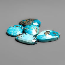 Rose Cut Persian Turquoise With Pyrite Inclusion Lot
