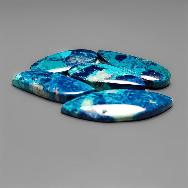 Shattuckite with Azurite Cabochons Lot