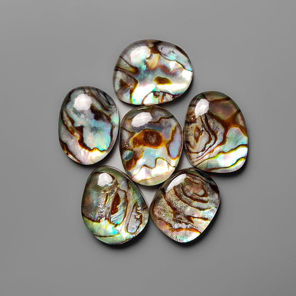 Abalone Shell Doublet with Quartz Cabochons Lot-4518 | Gemstone for sale