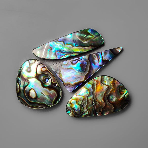 Abalone Shell Cabochons Lot (backed)-4519 | Gemstone for sale