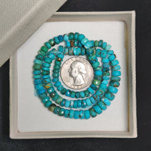 Faceted Arizona Turquoise Beads Line 5-8mm