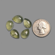 Prehnite Cabochons Lot With Black Tourmaline Inclusions-5291 | Gemstone for sale | Gemstones by Lapidary Artist