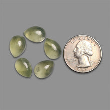 Prehnite Cabochons Lot With Black Tourmaline Inclusions-5292 | Gemstone for sale | Gemstones by Lapidary Artist