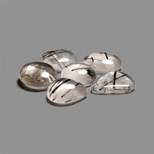 Black Tourmaline In Quartz Cabochons Lot