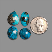Morenci Turquoise Cabochons Lot With Pyrite Inclusions-5300 | Gemstone for sale | Gemstones by Lapidary Artist