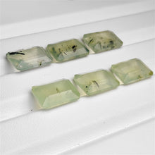 Faceted Prehnite With Black Tourmaline Inclusions Lot