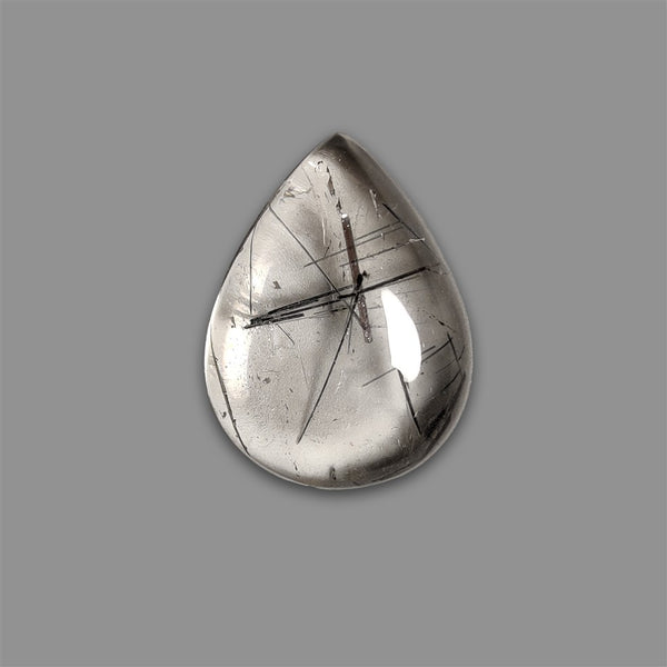 Black-Tourmaline-in-Quartz-Cabochon-5046 | Gemstone for sale | Gemstones by Lapidary Artist