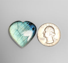 Labradorite Heart Cabochon-5383 | Gemstone for sale | Gemstones by Lapidary Artist
